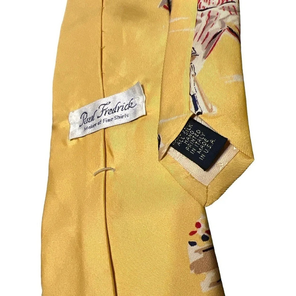 Paul Fredrick silk vintage baseball MLB tie - Picture 3 of 3